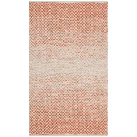 Safavieh Montauk Rectangle Hand Woven Rug, Orange and Ivory - 3 x 5 ft. MTK601D-3